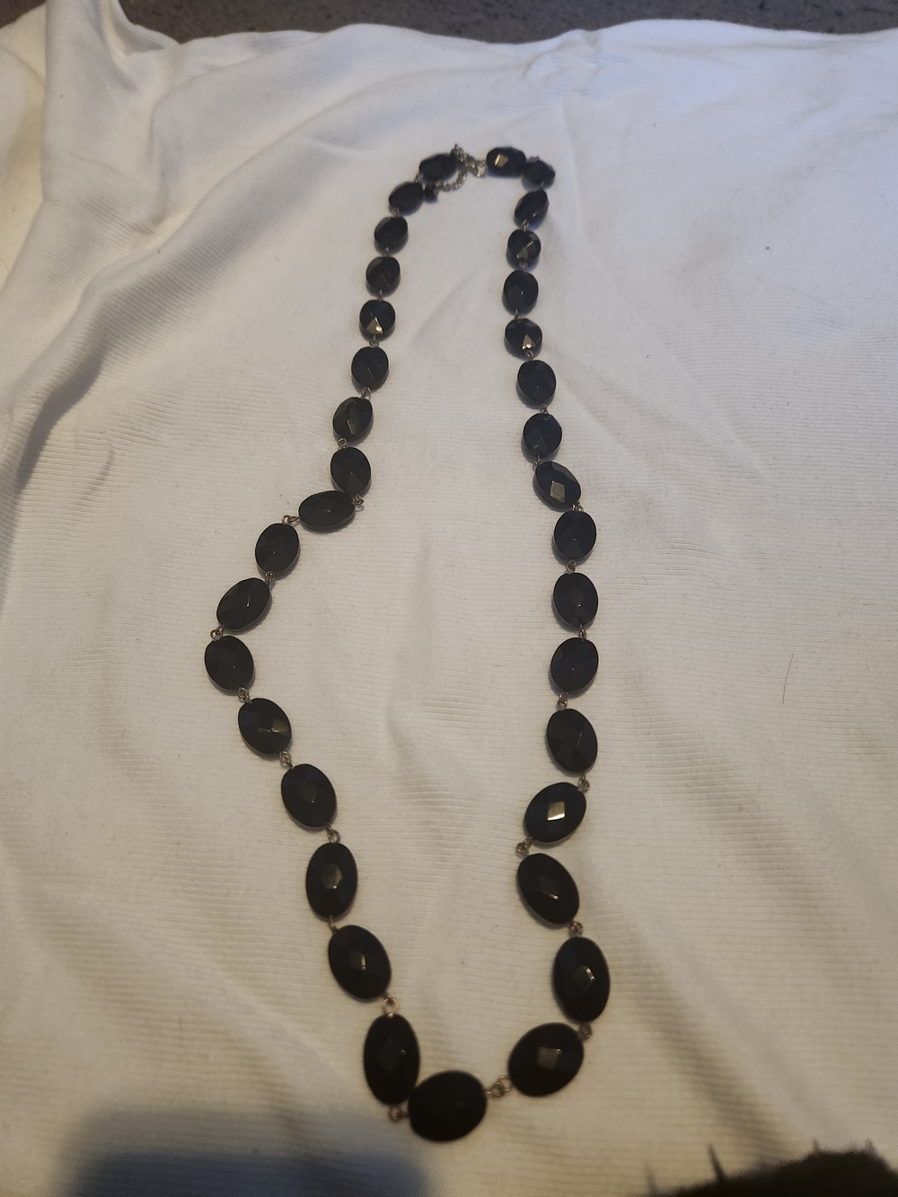 Classic Black Faceted Bead Necklace - Women Jewelry